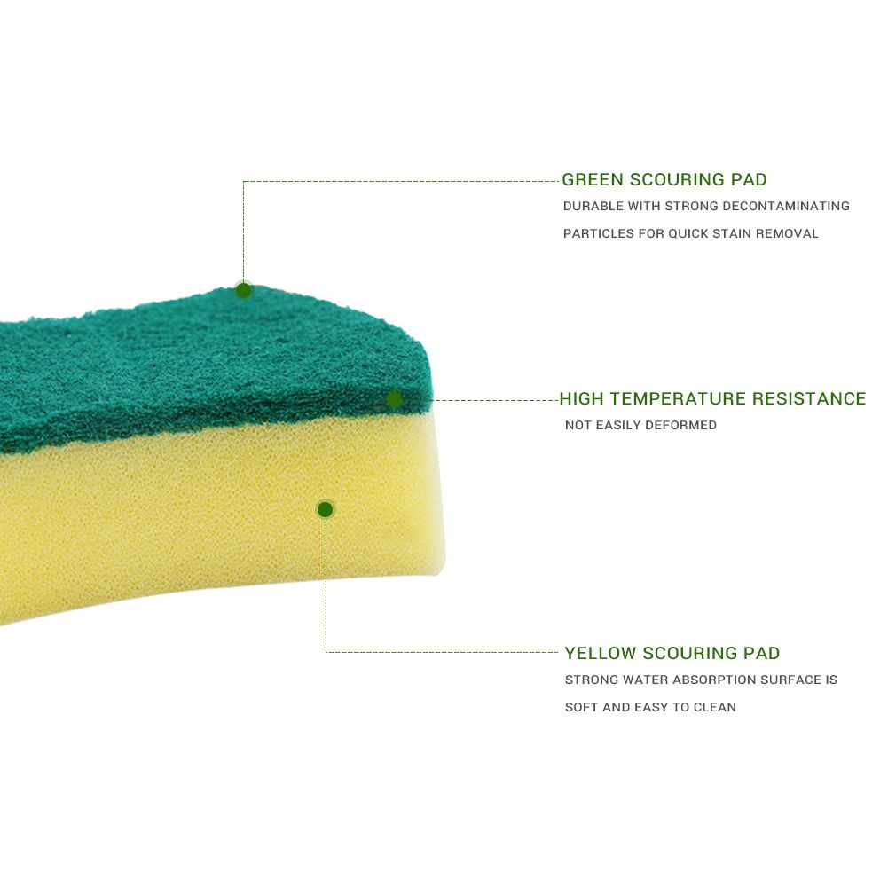 1pc Sponge Dish Bowl Pot Pan Scrubbing Cleaning Sponge Kitchen Cleaning Tools view 3