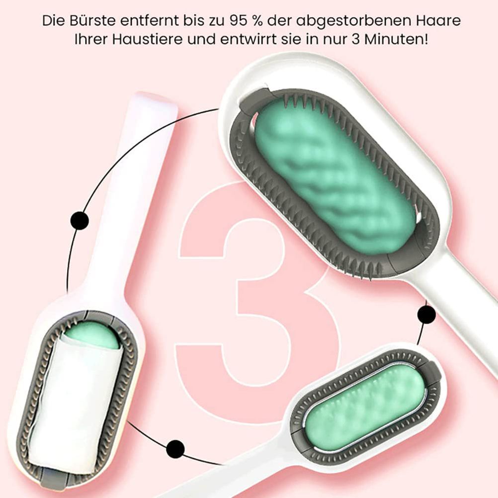 Pet Brush Grooming Comb Soft Bristles Pet Grooming Brush for Massage and view 3