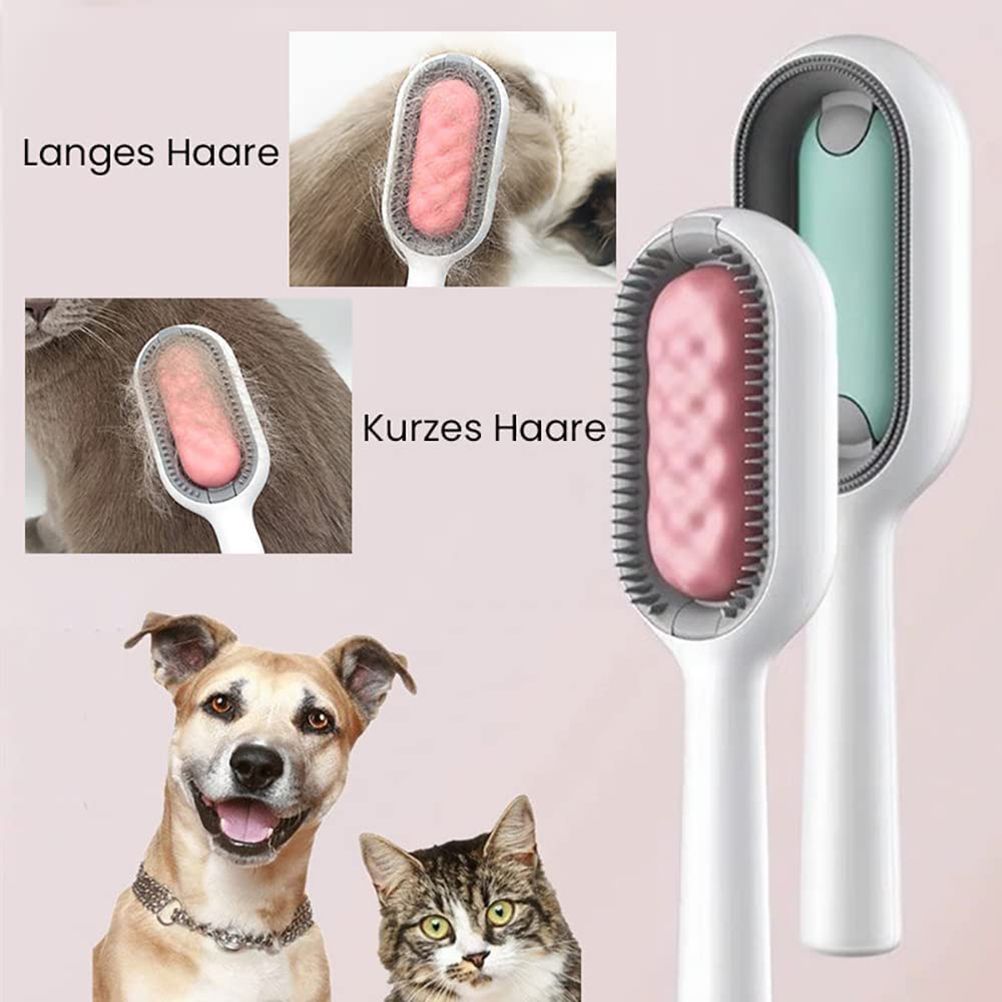 Pet Brush Grooming Comb Soft Bristles Pet Grooming Brush for Massage and view 4