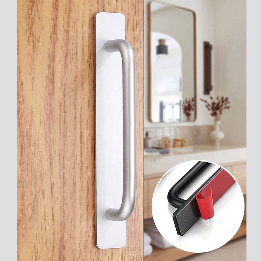 Self Stick Cabinet Drawer Handles Pulls Aluminum Alloy Drawer Push Pull view 4
