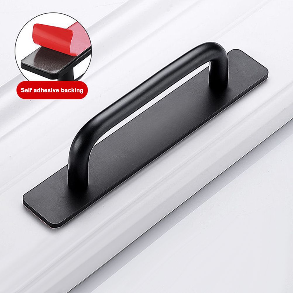 Self Stick Cabinet Drawer Handles Pulls Aluminum Alloy Drawer Push Pull view 3