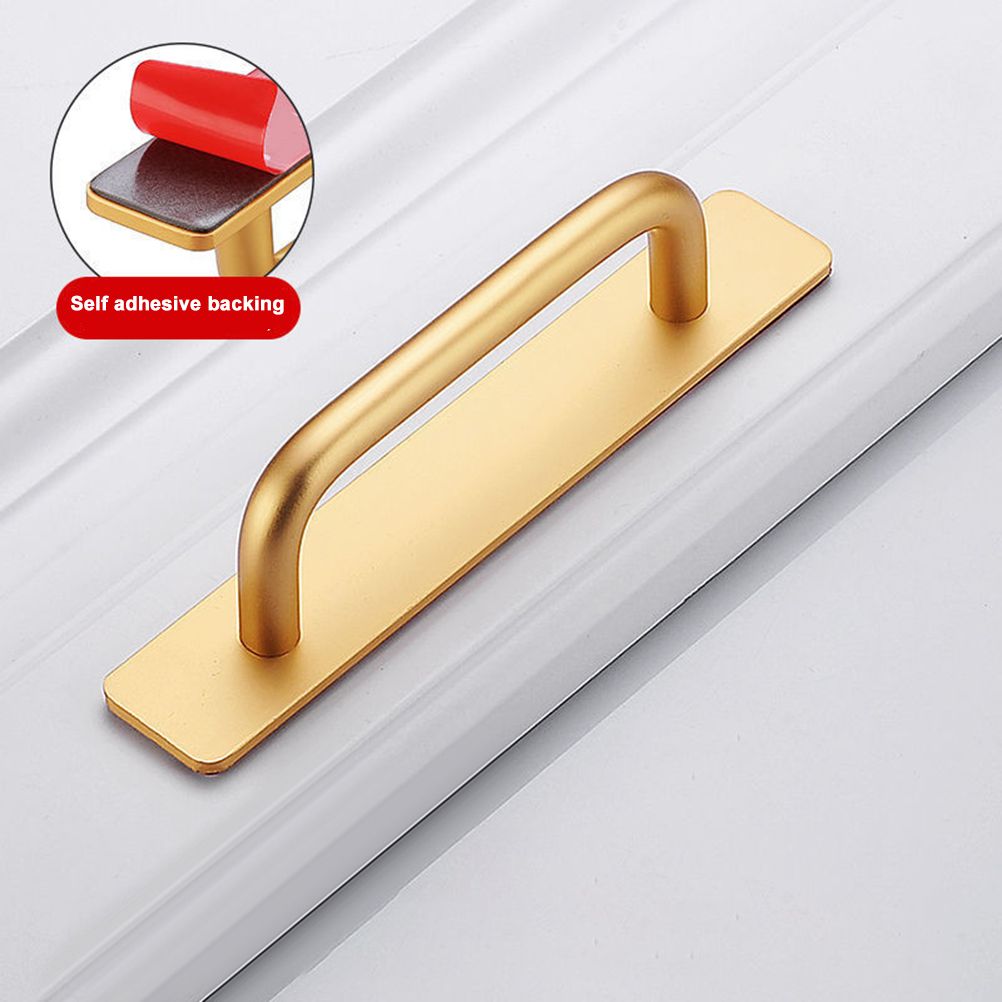 Self Stick Cabinet Drawer Handles Pulls Aluminum Alloy Drawer Push Pull view 3