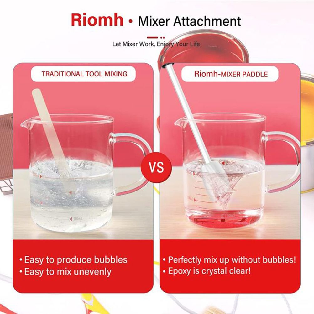 Resin Mixer Epoxy Mixer Paddles Paint Mixer for Drill Reusable Bidirectional view 6