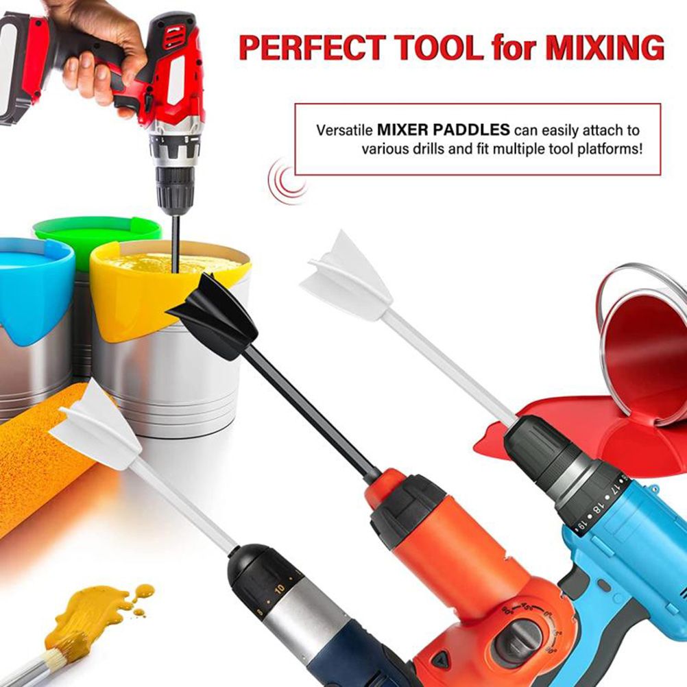 Resin Mixer Epoxy Mixer Paddles Paint Mixer for Drill Reusable Bidirectional view 8