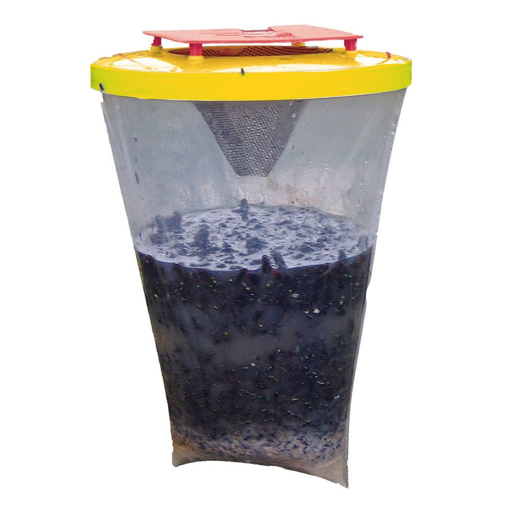 Fly Trap Outdoors Fly Catcher Hanging Fly Bags for Outdoor Barns Stables and Yards view 3