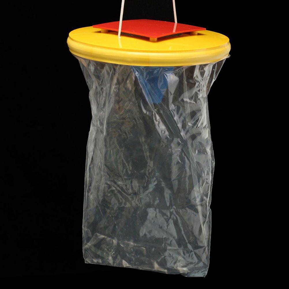 Fly Trap Outdoors Fly Catcher Hanging Fly Bags for Outdoor Barns Stables and Yards view 12