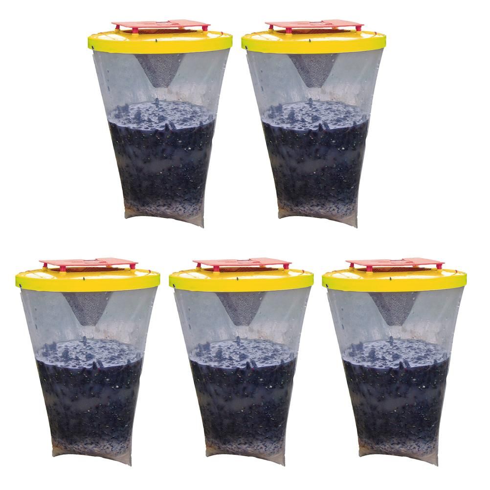 Fly Trap Outdoors Fly Catcher Hanging Fly Bags for Outdoor Barns Stables and Yards view 14