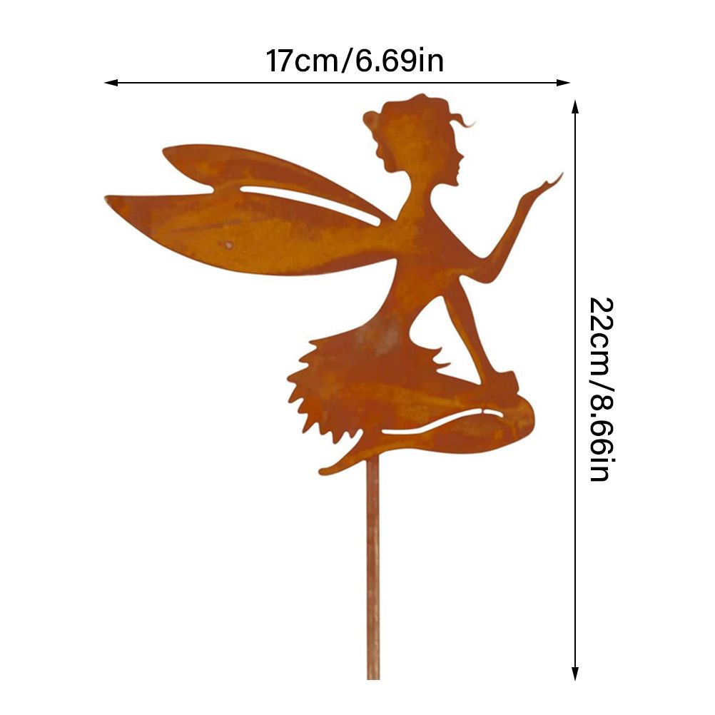 Decorative Garden Stakes Fairy Silhouette Metal Yard Stakes Arts Outdoor view 2