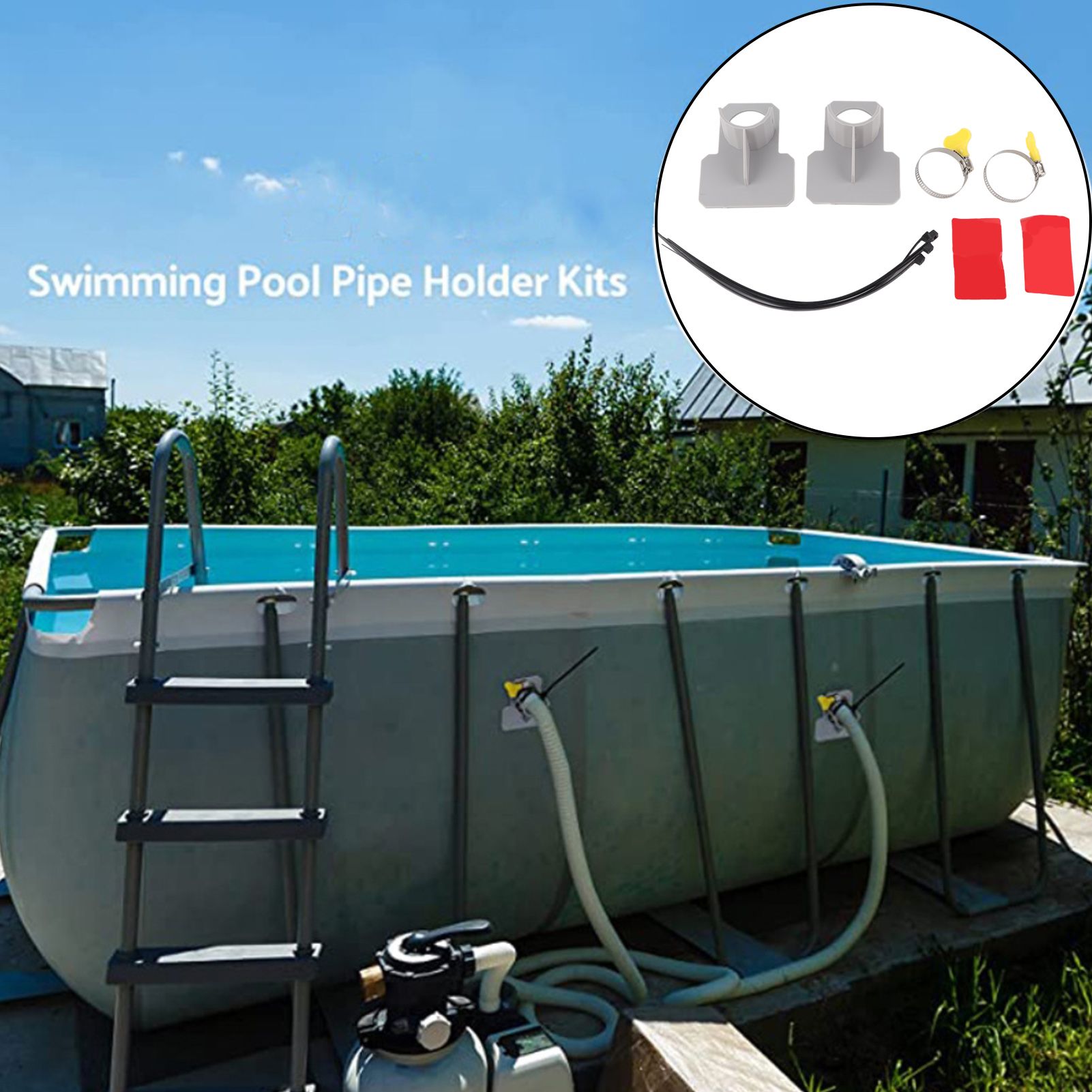 2Pcs Swimming Pool Pipe Holders Swimming Pool Hose Support Brackets Hose view 7