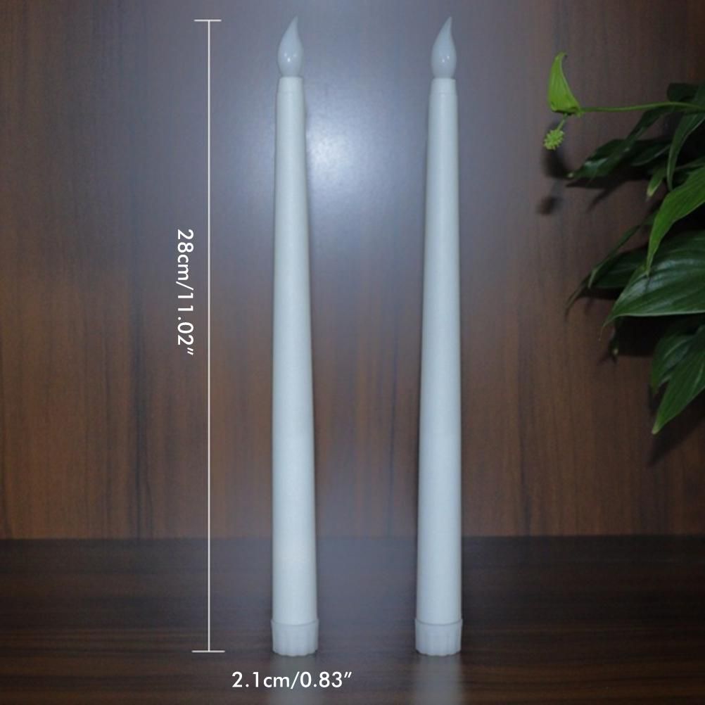 6Pcs LED Flameless Flickering Warm Light Taper Candles with 2 Remote Control view 7
