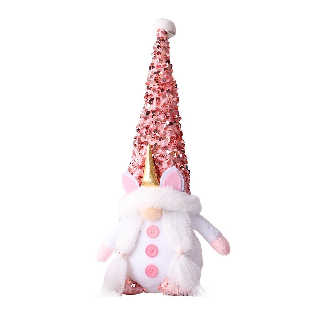 Pink Gnome Plush Dwarf Doll Home Table Ornaments Holiday Decorations — image 1