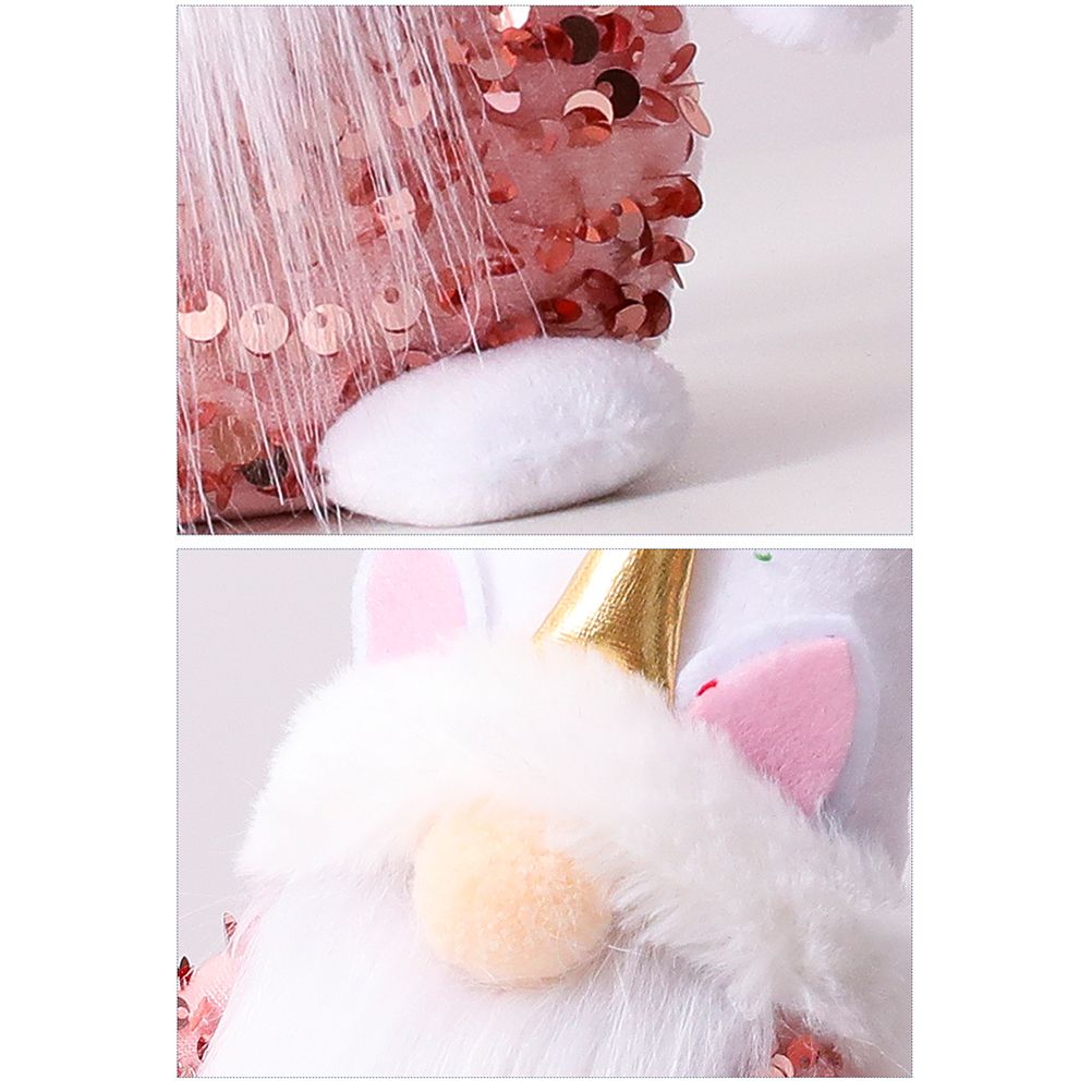 Pink Gnome Plush Dwarf Doll Home Table Ornaments Holiday Decorations view 8