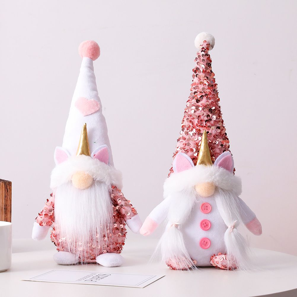 Pink Gnome Plush Dwarf Doll Home Table Ornaments Holiday Decorations view 10