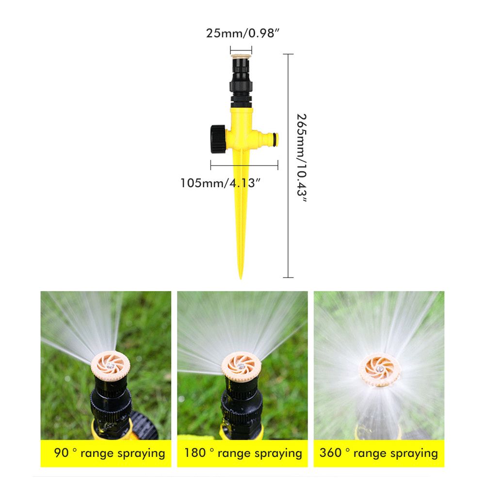 360° Rotating Auto Irrigation System Garden Lawn Sprinkler Grass Water view 3