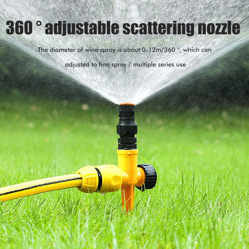 360° Rotating Auto Irrigation System Garden Lawn Sprinkler Grass Water view 6