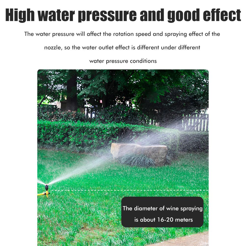 360° Rotating Auto Irrigation System Garden Lawn Sprinkler Grass Water view 4