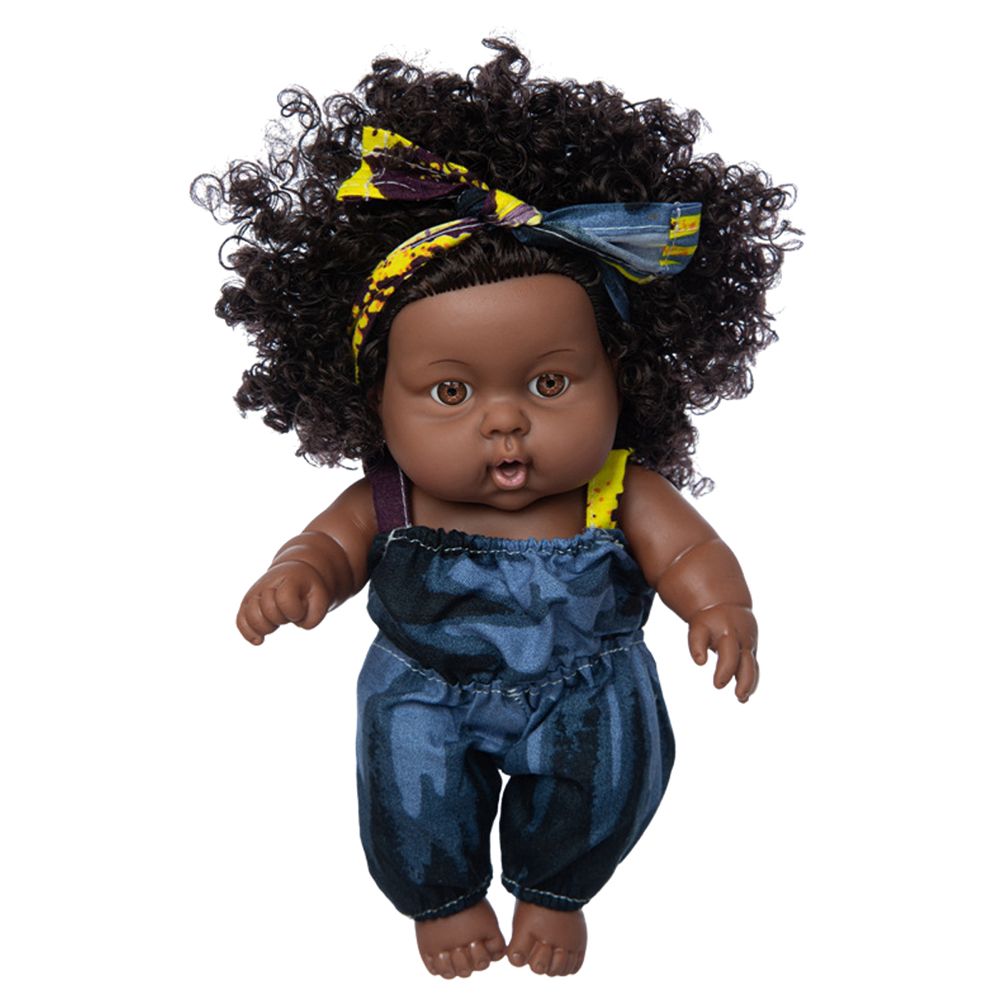 8 inch Black Dolls African Girl Dolls Lifelike Baby Play Doll for Kids