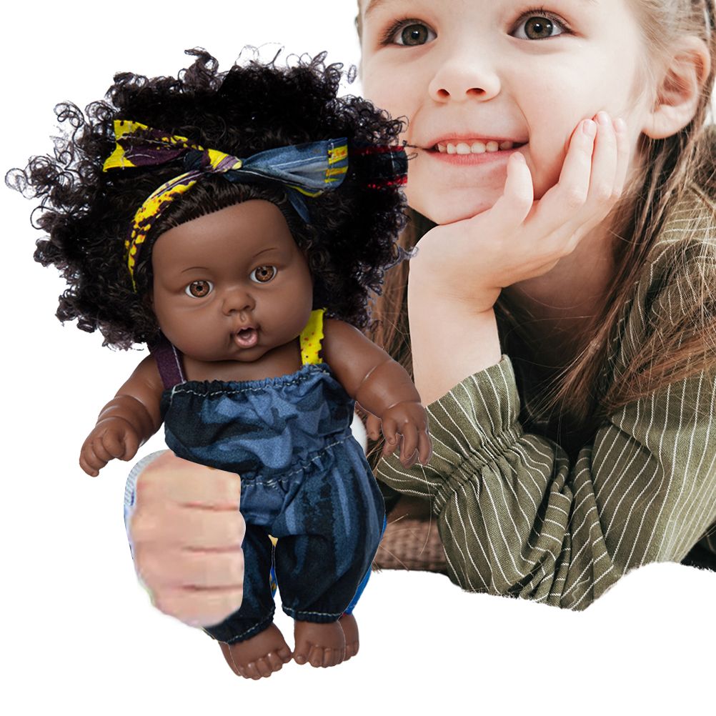 8 inch Black Dolls African Girl Dolls Lifelike Baby Play Doll for Kids view 6