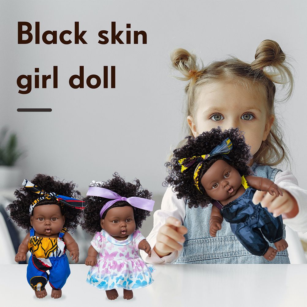 8 inch Black Dolls African Girl Dolls Lifelike Baby Play Doll for Kids view 8