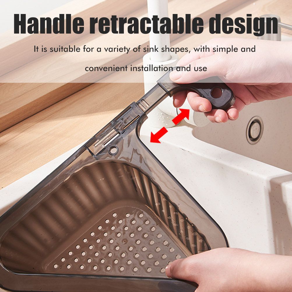 Sink Strainer Basket Triangular Corner Kitchen Sink Strainer Punch Free Sink view 8