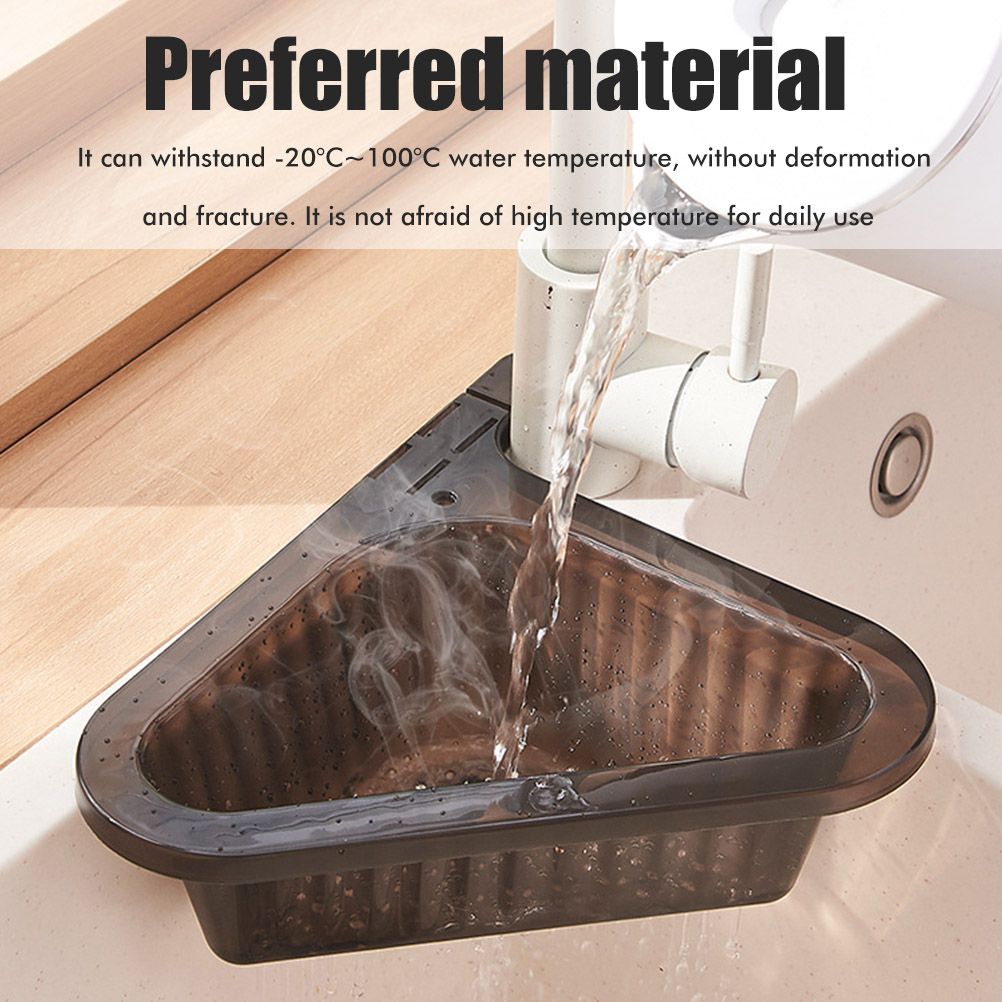 Sink Strainer Basket Triangular Corner Kitchen Sink Strainer Punch Free Sink view 5
