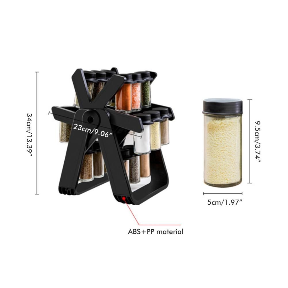 Rotating Spice Rack Spice Organizer with 18 Bottles Seasoning Rack Organizer view 2