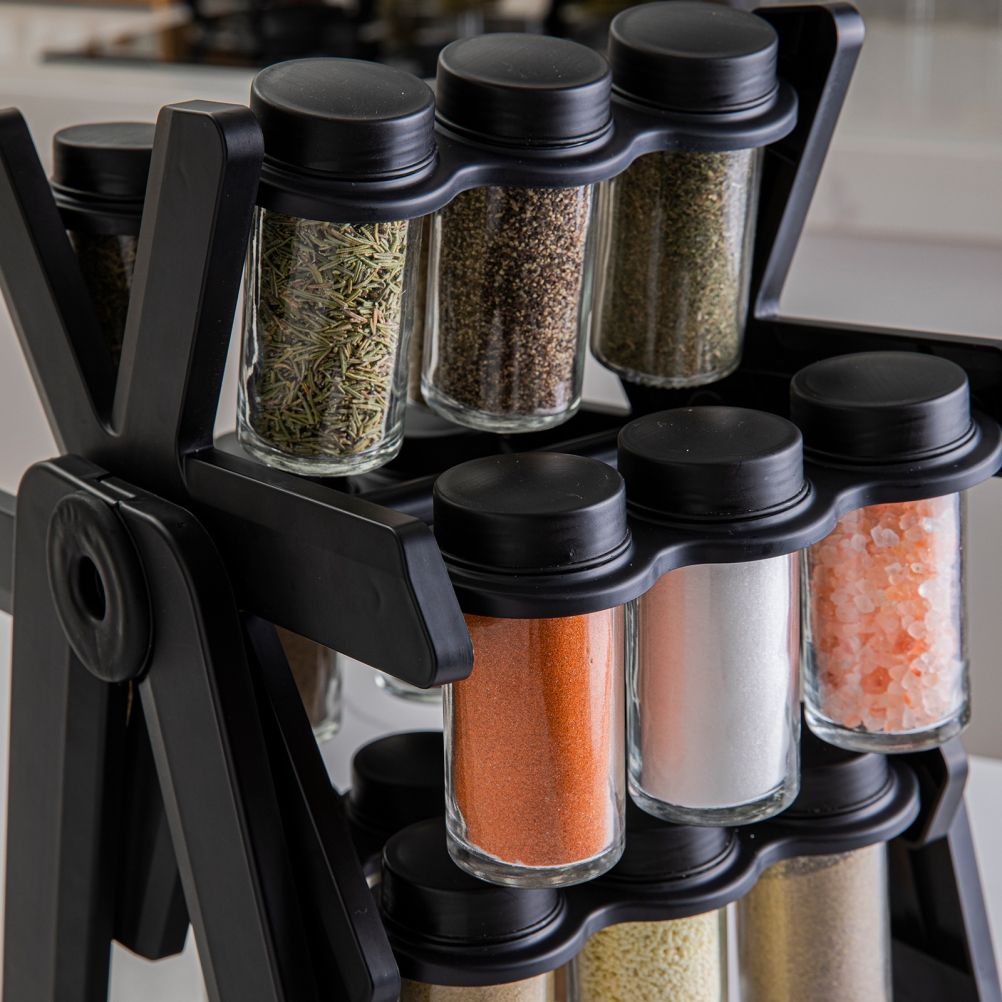 Rotating Spice Rack Spice Organizer with 18 Bottles Seasoning Rack Organizer view 10