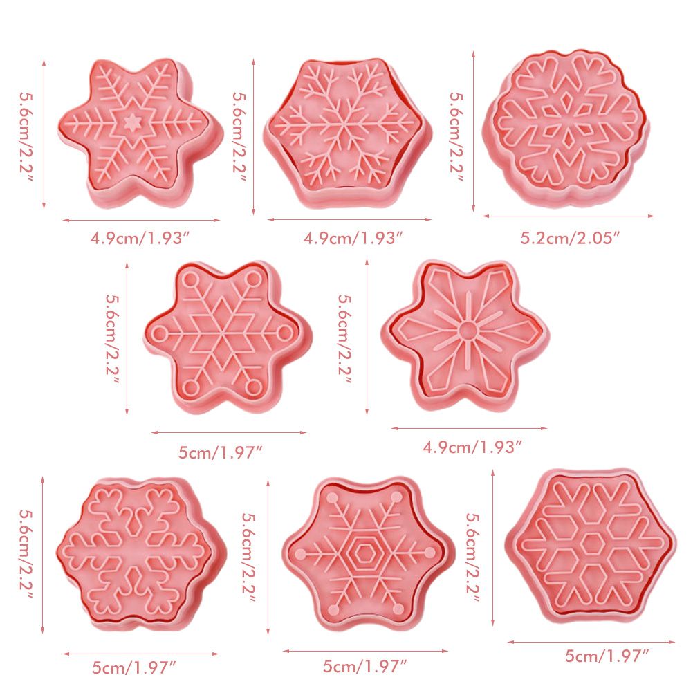 8Pcs/10Pcs 3D Biscuit Cutters Christmas Biscuit Mould Baking Mould Hand Press view 2