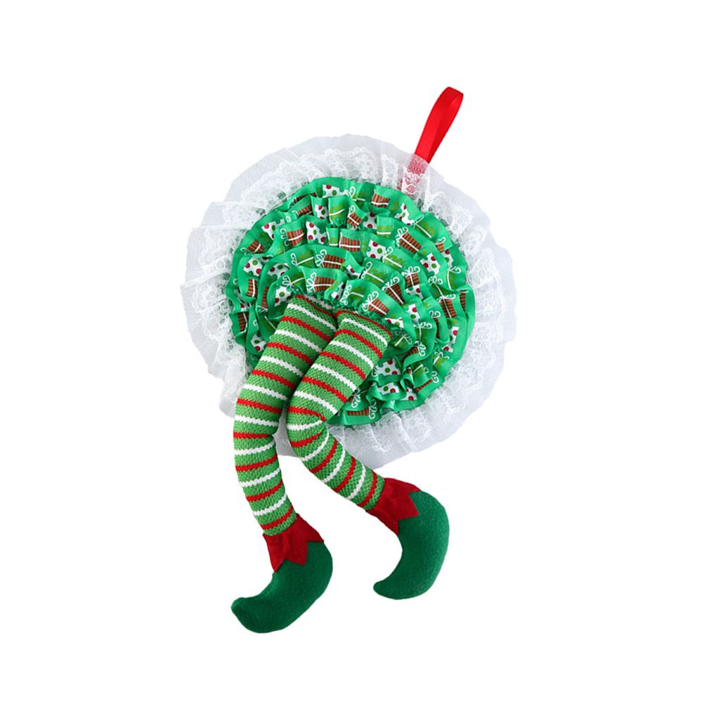 Christmas Wreath Hanging Elf Legs Wreath Front Door Ornaments Christmas Tree view 10