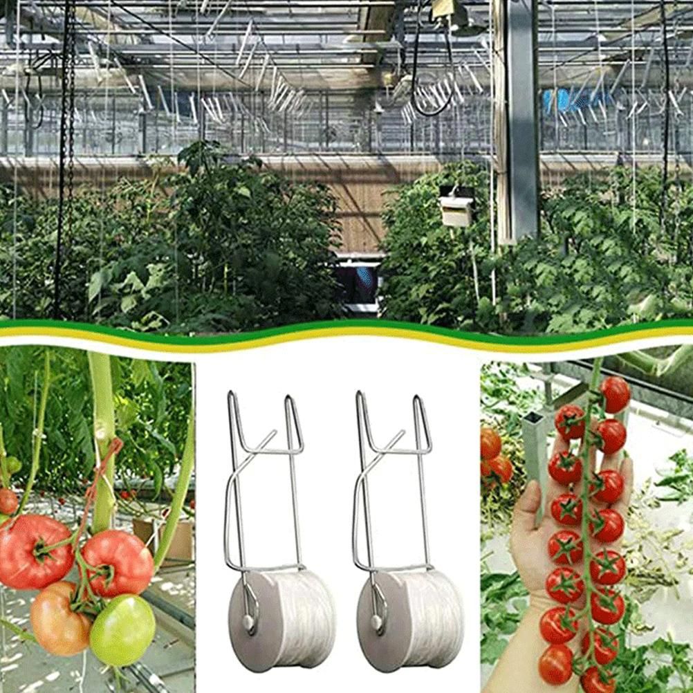 10Pcs Tomato Trellis Roller Hooks Tomato Support Hooks Plant Roller Hook with view 3
