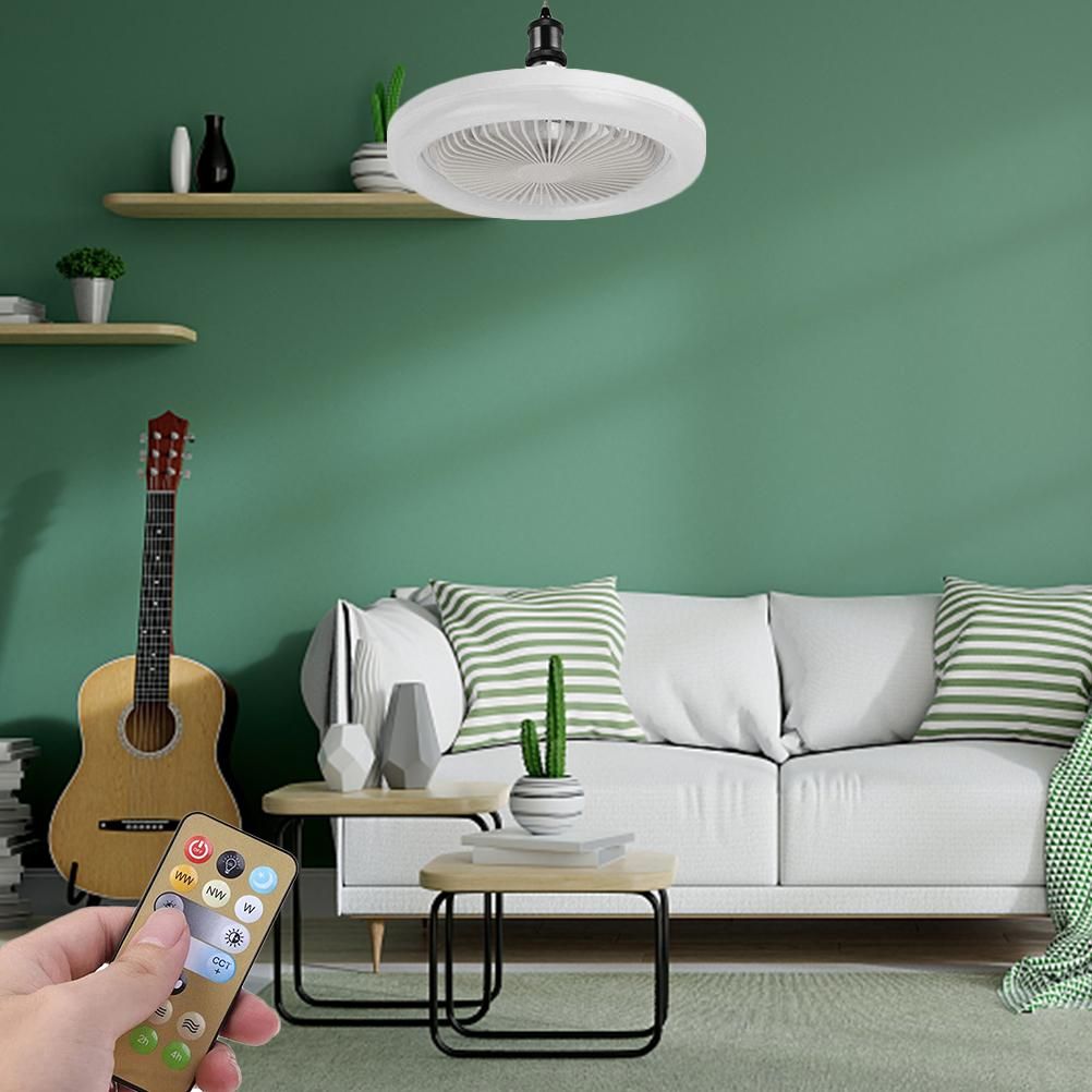 Ceiling Fans with Lighting 30W Dimmable Fan Lamp Modern Smart E27 Lamp Head view 5