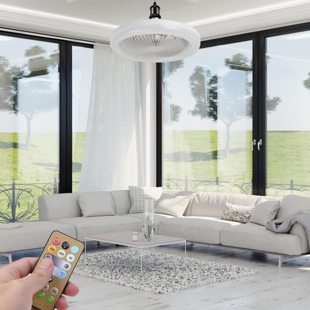 Ceiling Fans with Lighting 30W Dimmable Fan Lamp Modern Smart E27 Lamp Head view 6