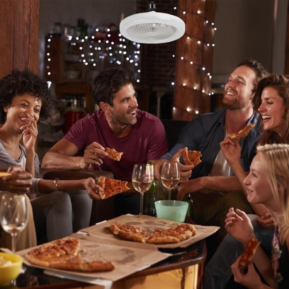Ceiling Fans with Lighting 30W Dimmable Fan Lamp Modern Smart E27 Lamp Head view 7