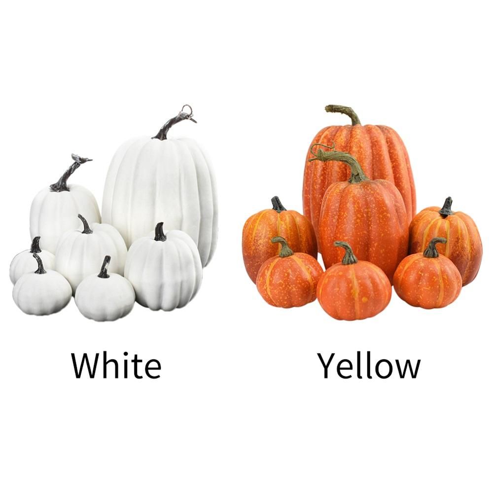 7PCS Simulation Pumpkin Model Artificial Pumpkin Decoration Home Table Decor view 4