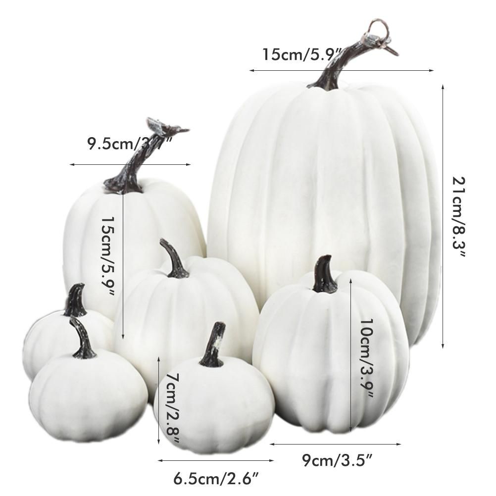 7PCS Simulation Pumpkin Model Artificial Pumpkin Decoration Home Table Decor view 2