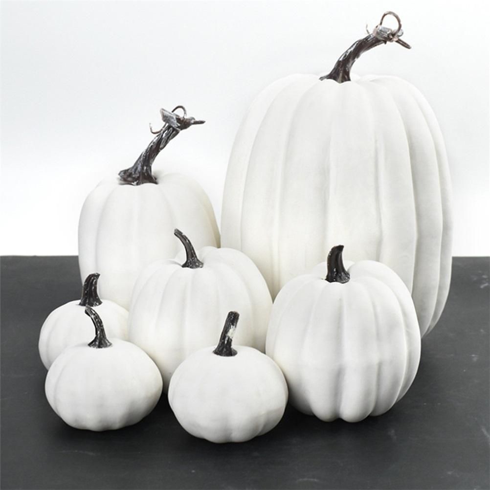 7PCS Simulation Pumpkin Model Artificial Pumpkin Decoration Home Table Decor view 3
