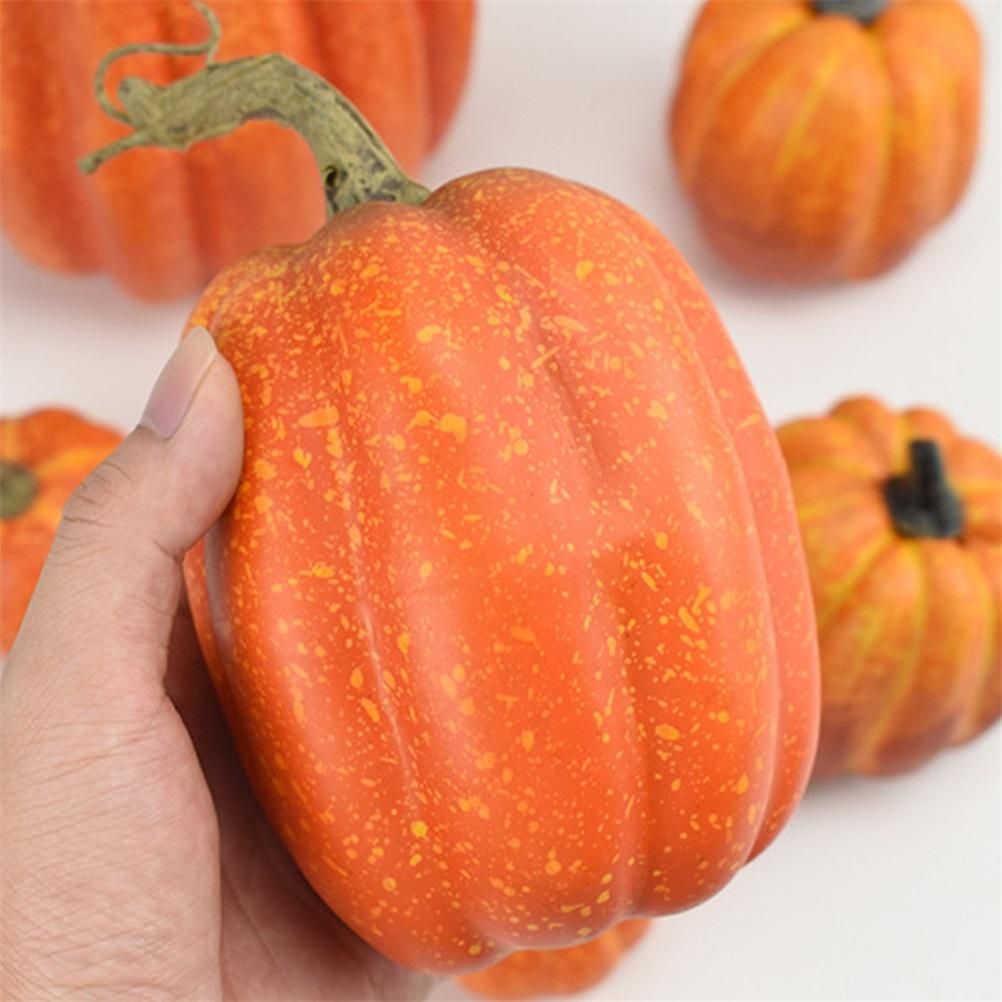 7PCS Simulation Pumpkin Model Artificial Pumpkin Decoration Home Table Decor view 6