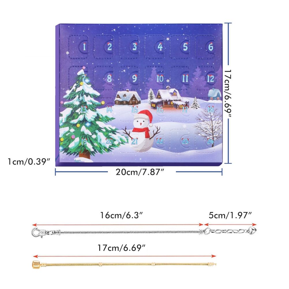 Christmas Advent Calendar DIY Charm Bracelet Making Kit for Kids 24 Days view 2
