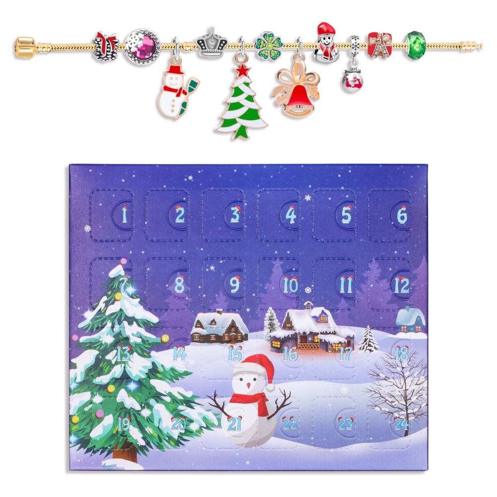 Christmas Advent Calendar DIY Charm Bracelet Making Kit for Kids 24 Days view 3