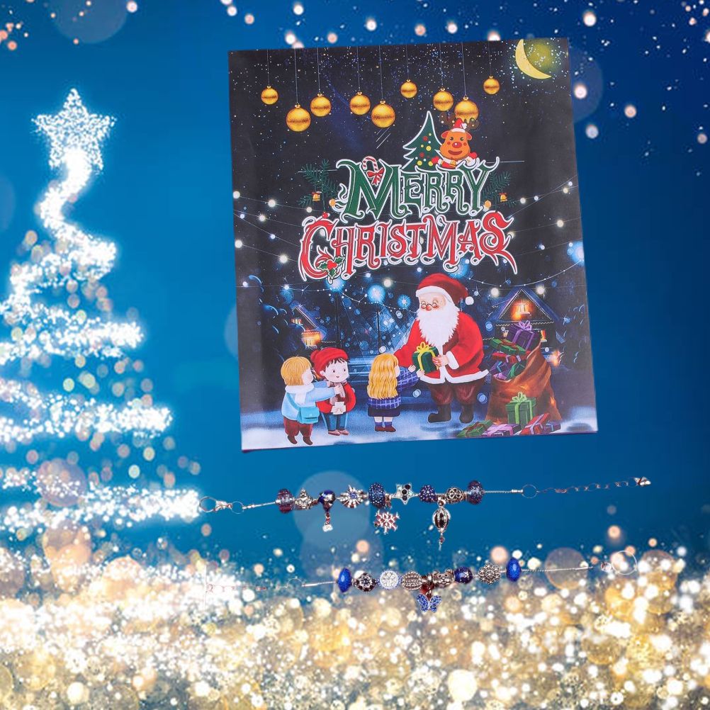 Christmas Advent Calendar DIY Charm Bracelet Making Kit for Kids 24 Days view 5
