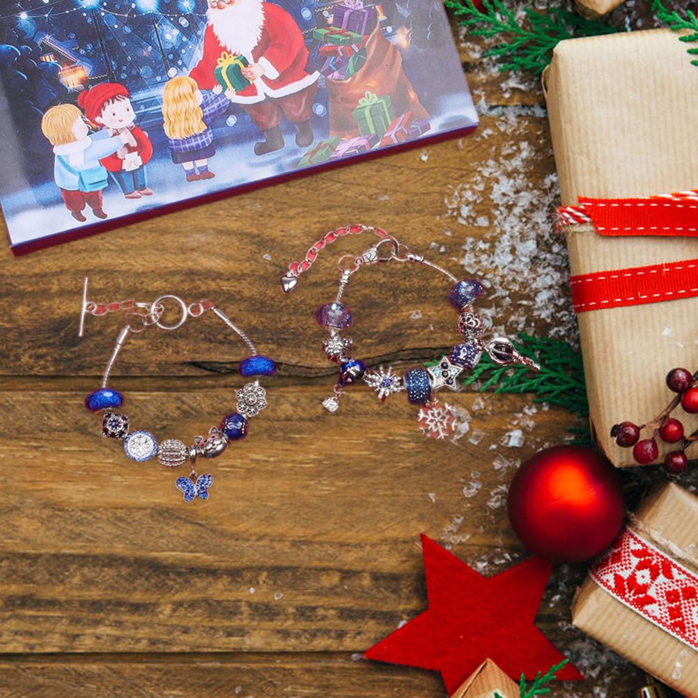 Christmas Advent Calendar DIY Charm Bracelet Making Kit for Kids 24 Days view 8
