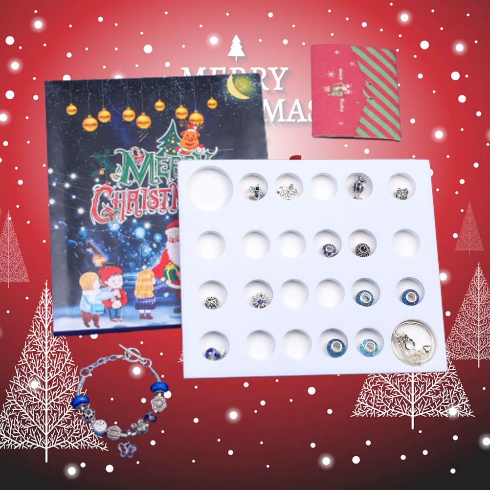 Christmas Advent Calendar DIY Charm Bracelet Making Kit for Kids 24 Days view 9