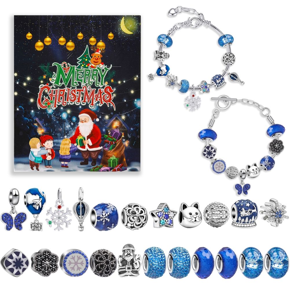 Christmas Advent Calendar DIY Charm Bracelet Making Kit for Kids 24 Days view 11