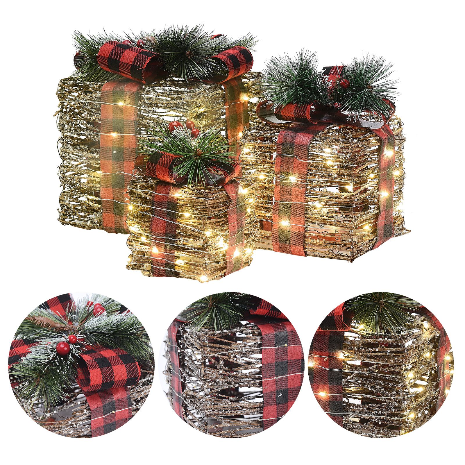 Christmas Decoration Gift Box Courtyard Decoration Window Decoration Props view 6