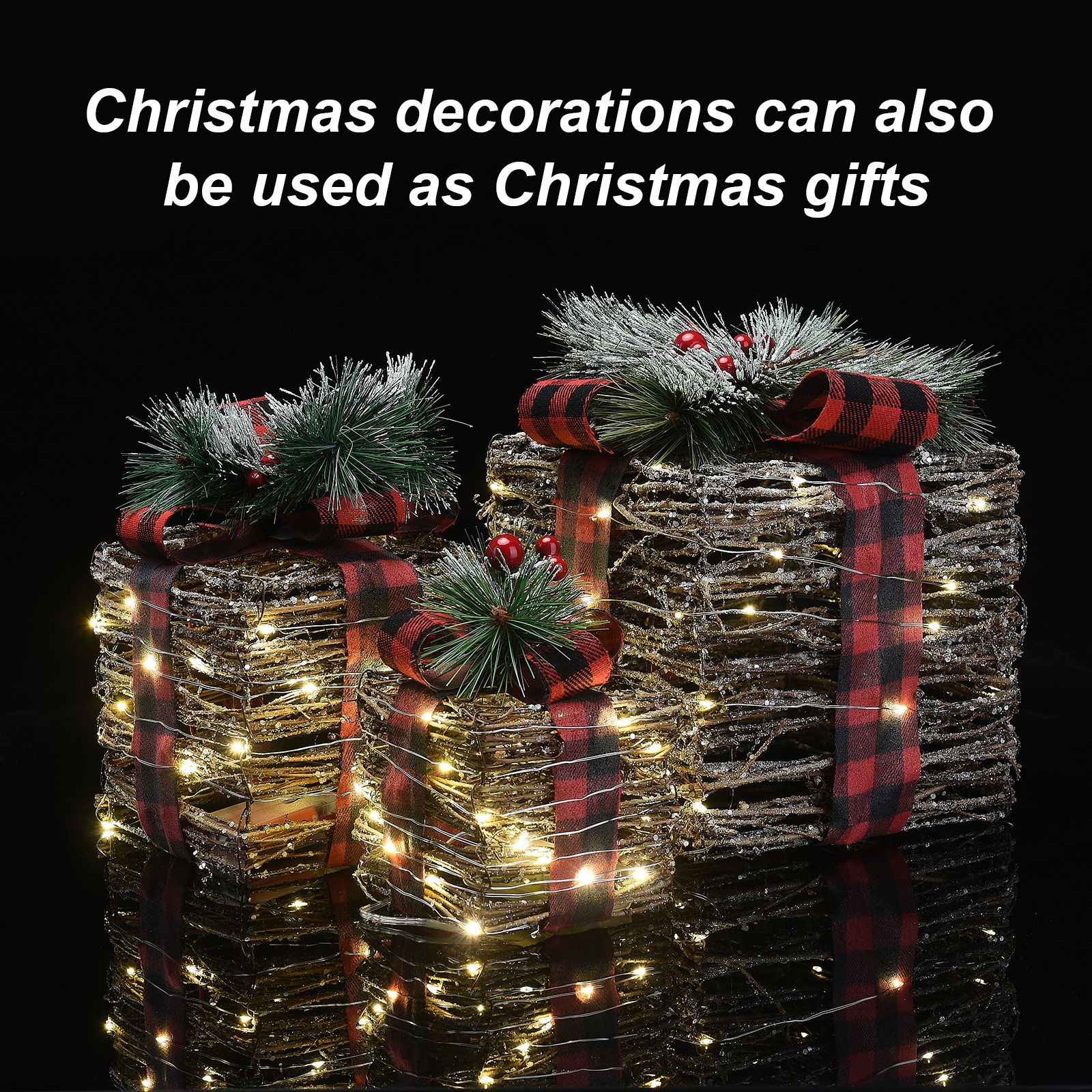 Christmas Decoration Gift Box Courtyard Decoration Window Decoration Props view 8