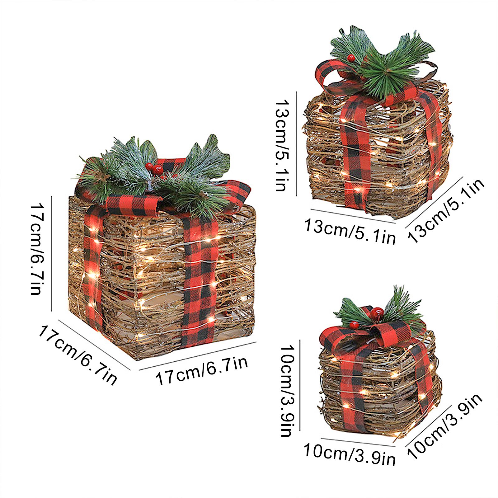 Christmas Decoration Gift Box Courtyard Decoration Window Decoration Props view 9