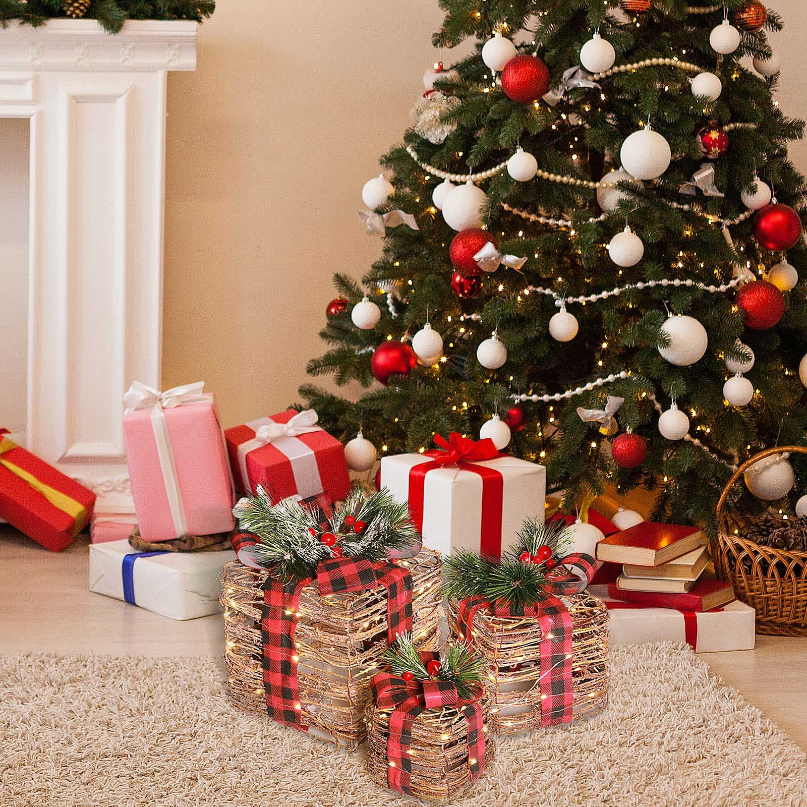 Christmas Decoration Gift Box Courtyard Decoration Window Decoration Props view 13