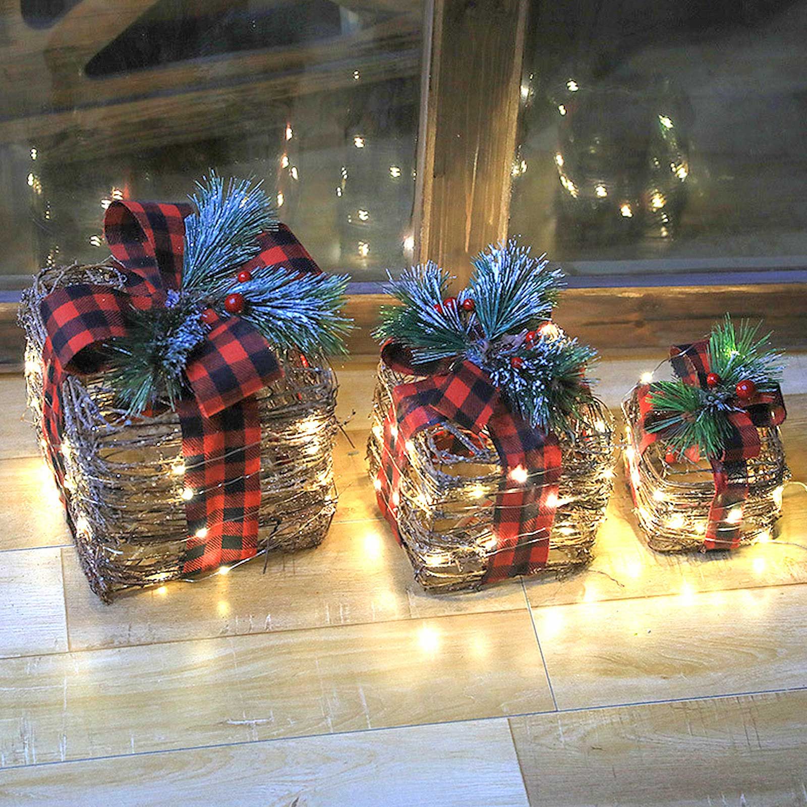 Christmas Decoration Gift Box Courtyard Decoration Window Decoration Props view 14