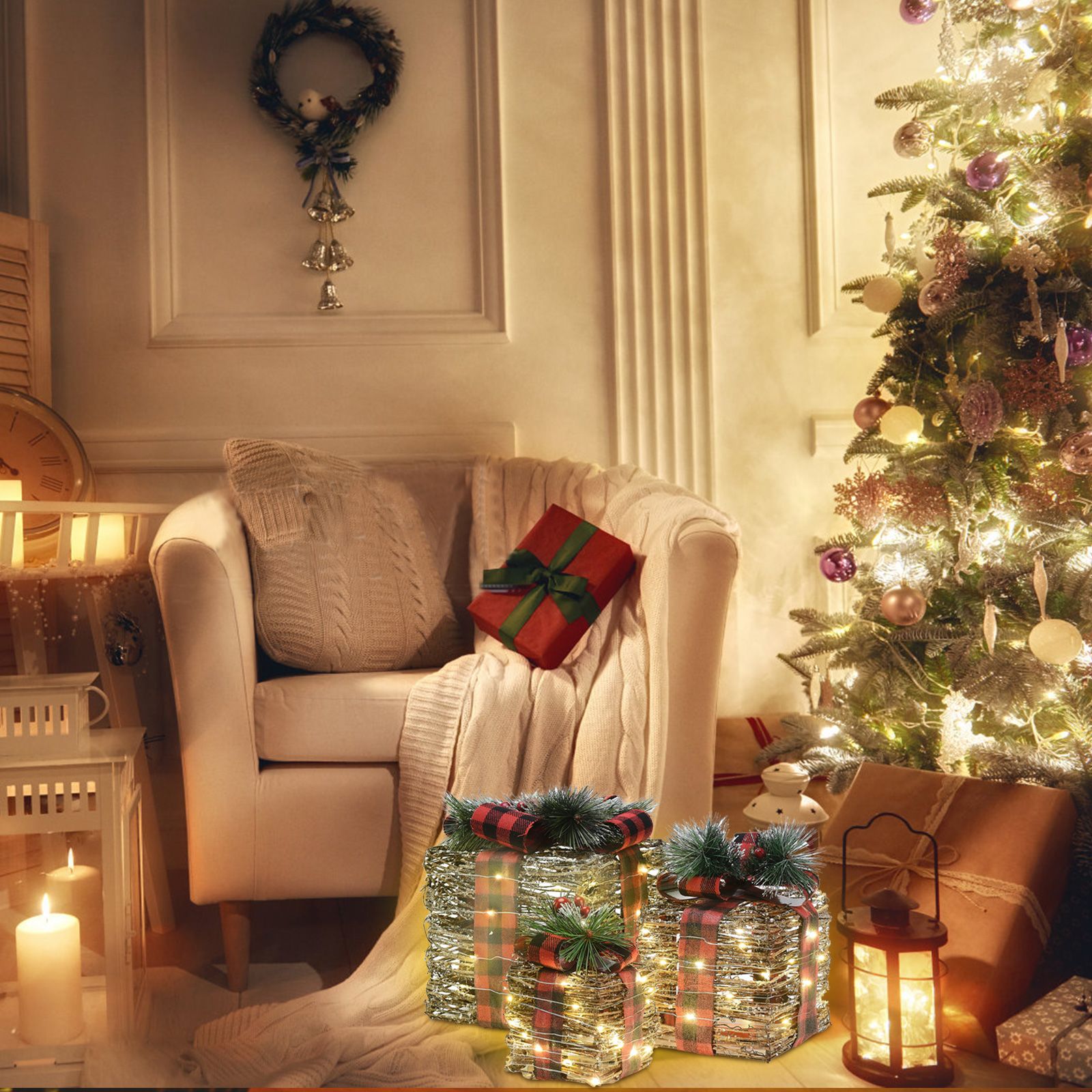 Christmas Decoration Gift Box Courtyard Decoration Window Decoration Props view 15