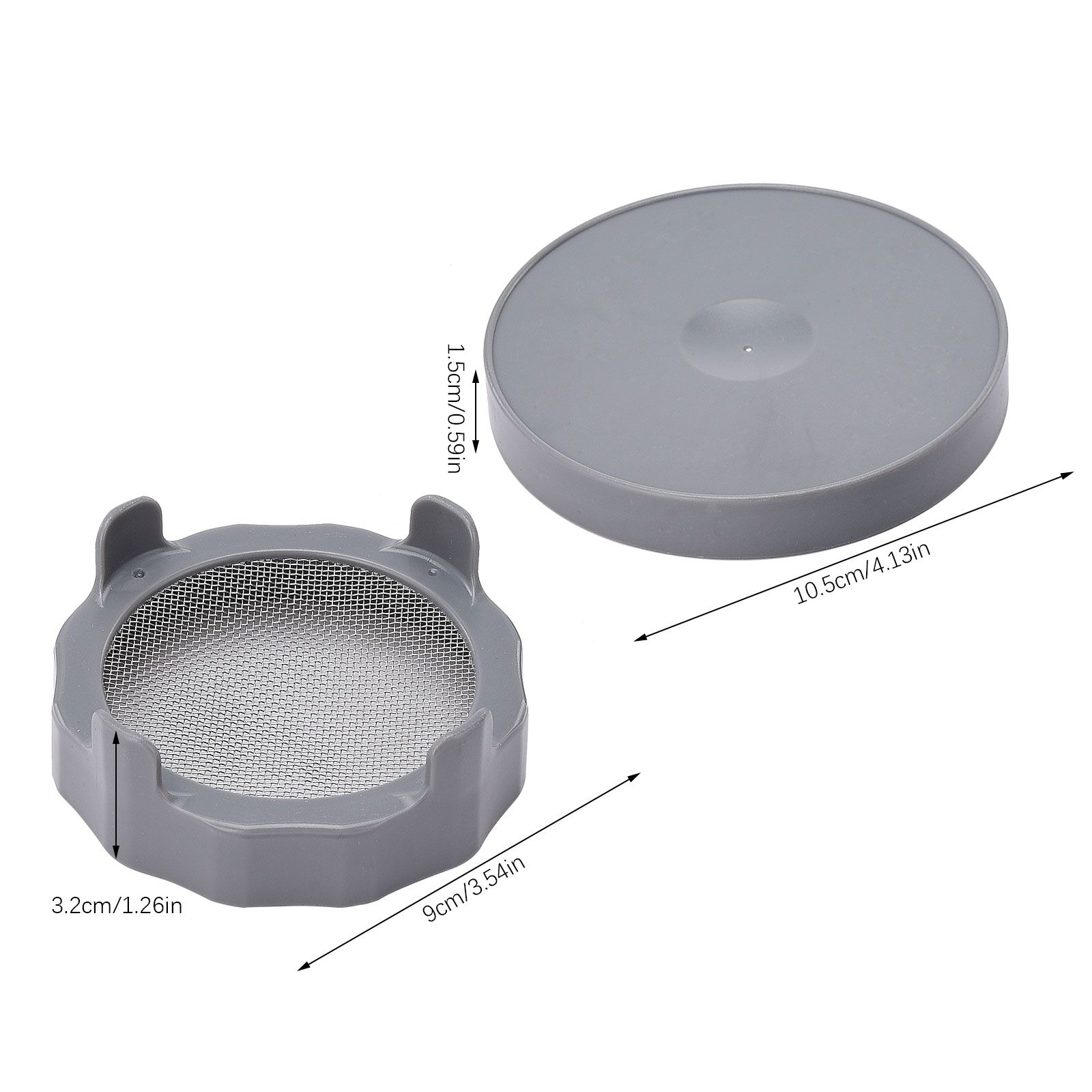 ABS Sprout Lid with Stainless Steel Screen for Wide Mouth Mason Jars view 12